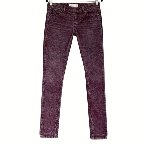 Carve Designs Women’s Skinny Corduroy Pants Size 4 Maroon Heathered Spice EUC - Picture 1 of 14